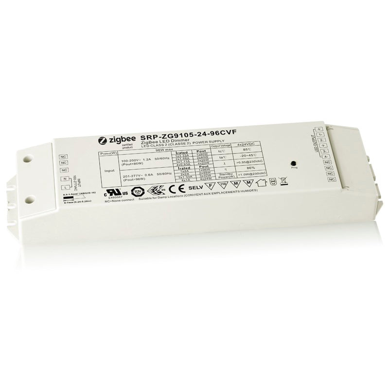 Treco Zigbee Vakiojännite liitäntälaite RGB/RGBW LED nauhalle 96W