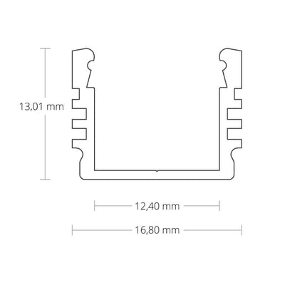 LED-Alumiini Profiili PL2 Valkoinen - kozyfi.myshopify.com